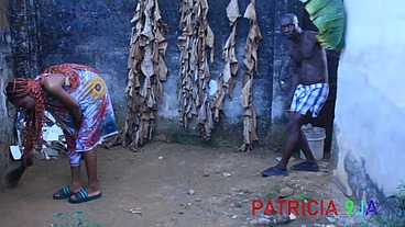 CHEATING MARRIED MAN FUCKS MAIDEN AT THE BACKYARD SOMEWHERE IN AFRICA