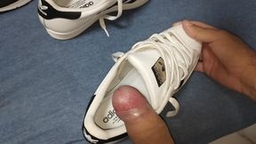 Sex with my wife's sneakers, Adidas Superstar and Nike Air Max Command, cumming inside