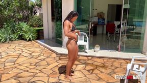 First She Took a Shower with a Hose. Then, She Took a Shower with a Dick.