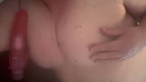 Sissy tits and dildo
