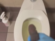 Had to Piss at WORK and got HORNY!! •moaning•