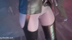 Russian slut Jeny's twin sister gets wild at the club!