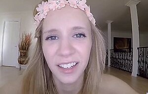 Rachel james, blonde hippie pov and huge facial