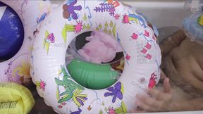 Bathroom with inflatables