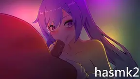 Keqing Gives Intense Oral Pleasure in Anime Blowjob Scene With Oral Creampie Finish