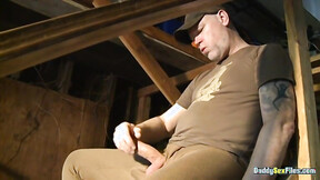 Muscular Worker Butch Loves Playing His Big Meat