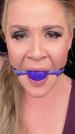 Up Close & Personal with Miss Whitney Morgan's Ballgagged Mouth