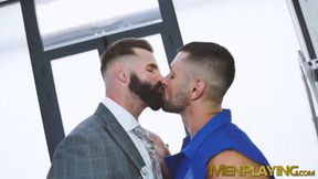 Ceo Dani Robles banged his worker Oskar Ivan after getting painted