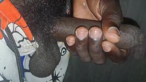 Hot and Powerful Black Guy Masturbating