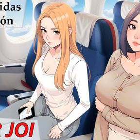 Spanish ASMR JOI, I cum quickly with this fantasy on the plane.