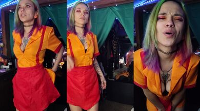 POV 3rd date sloppy drive forgot my bra the white waitress tattooed milf