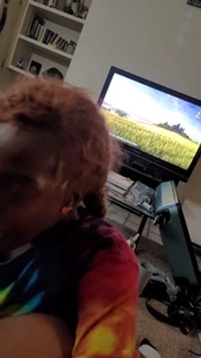 Red Head Ebony Slut Swallows Multiple Nuts