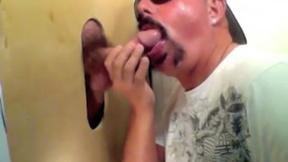 ”New Guy Tries Out A Gloryhole Blowjob”