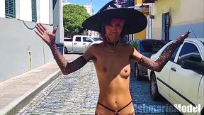 Slut Majick - Slow Motion Topless in Public Cemetary