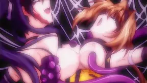 Harukos Tentacles Claim Bound Ninja in Hot Surrender