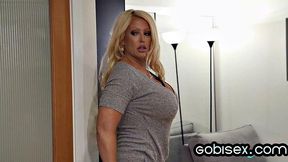 Lingerie bisexual unicorn tastes two cocks