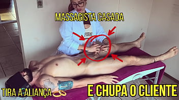 Massagista Casada Tira Alian&ccedil_a e Engasga no Leite do Cliente