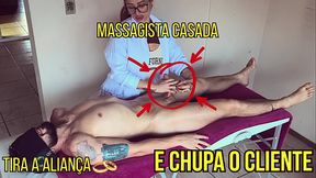 Massagista Casada Tira Alian&ccedil_a e Engasga no Leite do Cliente