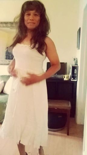 White Strapless Dress