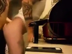 Gay lovers fuck in kitchen