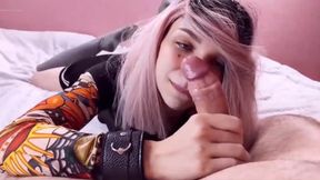 Floral Shoppe PMV babe gives deepthroat blowjob in porn music video