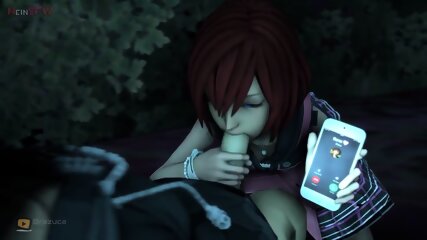 Kairi enjoying her time with Axel