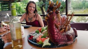 a petite beauty kali godess gave her anus to a groom with a monster cock flx071