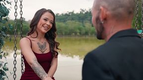 a petite beauty kali godess gave her anus to a groom with a monster cock flx071