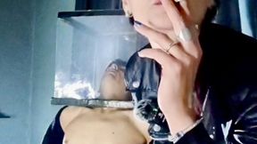 Smoking Leather God Tort Bound Neighbor with Endless Smoke Flood