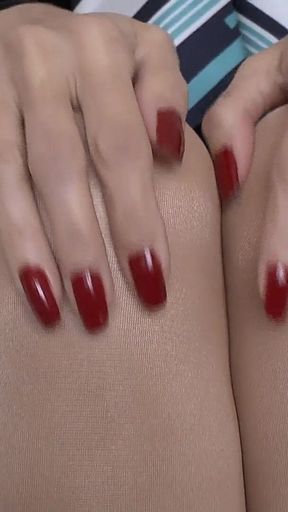 Elegant Long Red Fingernails, Lady Victoria Valente