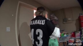 Asa Akira's intense anal scene from behind