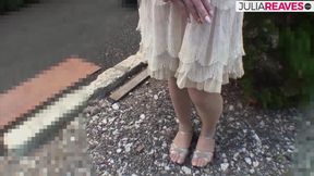 Slut gets a vibrator in her clit then rides a huge cock