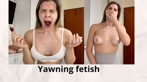 Yawning as I get ready to train