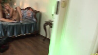 Group of babes playing with a bunch of dicks in the party house
