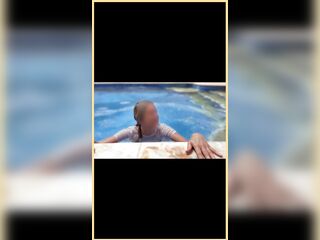Wifey moist shirt in the pool with consummate braless bazookas