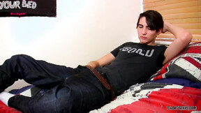TeachTwinks: Twink Kyle Dickson Strokes His Own Throbbing Big Uncut Prick