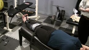 Pregnant Reiki Alecia Gets a bench tickling session!