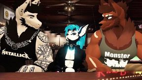 PapaWelshs Double Penetration Fuckfest with Two Buff Furrys and a Lone Girl at