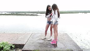 Arwen Gold is a charming girl who turns boring picnic into hot lesbian sex