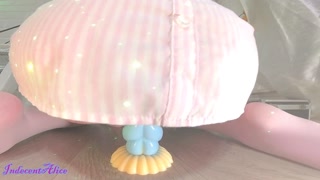 Two Dildos One Girl in Sexy Upskirt/ Deep Anal Dildo and CloseUp Creampie