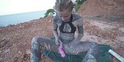 Inked Babe Gets Down & Dirty Outdoors