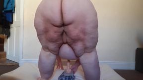 SSBBW too fat to fuck dildo riding fail