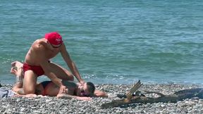Falcon Al’s ass creampied twice on the beach cum drippin bareback