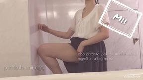 Masturbation Of A Hentai Exhibitionist Japanese Girl Who Appeared In The Public Toilet