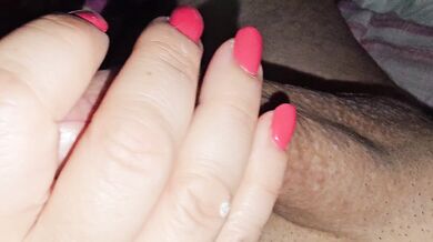 Slow Italian handjob ends with thick cum deep in her big ass milf pussy