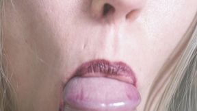 Sensual tongue blowjob