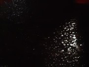 Peeing in front of my car while waiting for a train to pass