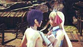 Pecorine gets a creampie orgasm. Princess connect Re-dive