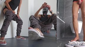 horny flip flop guy on pp fucked and ride hard a dildo