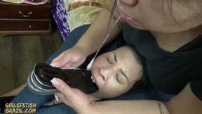 Licking Insoles and Spitting by Mistress Beh # 1080HD